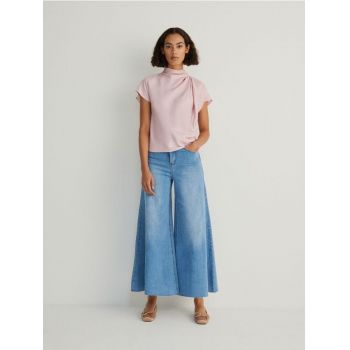 Reserved - Bluză din viscoză - roz-pastel ieftini