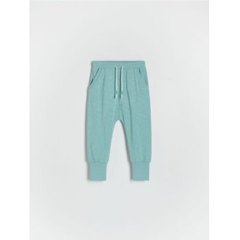 Reserved - BOYS` TROUSERS - verde-mentă