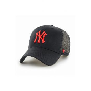 47brand șapcă MLB New York Yankees culoarea negru, cu imprimeu B-BRANS17CTP-BKN