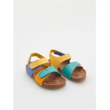 Reserved - Sandale cu prindere cu scai - multicolor