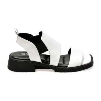 Sandale casual GRYXX albe, 96770, din piele naturala