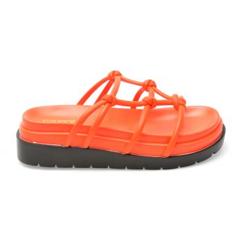 Papuci GRYXX portocalii, 8186, din piele ecologica