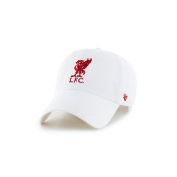 47brand șapcă Liverpool FC culoarea alb, cu imprimeu EPL-RGW04GWS-WHA ieftina