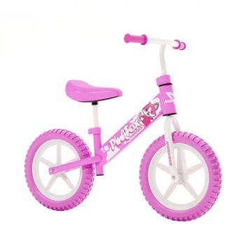 Bicicleta echilibru fara pedale Magik Bikes roti EVA 12 inch reglabila Pink Fox Roz cu Alb de firma originala