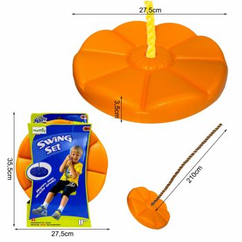 Leagan pentru copii rotund din plastic Orange ieftin