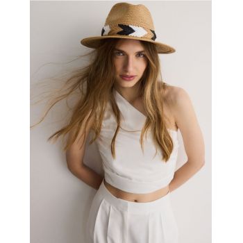 Reserved - Pălărie Panama - galben-pal