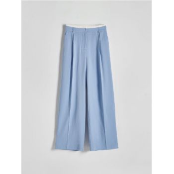 Reserved - Pantaloni din Lyocell cu protecție pentru zona bazinului - albastru-pal de firma originali
