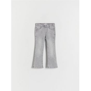 Reserved - Pantaloni jegging flare - gri deschis