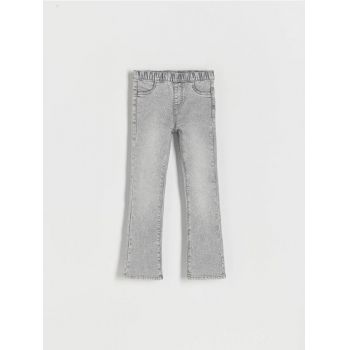 Reserved - Pantaloni jegging flare - gri deschis