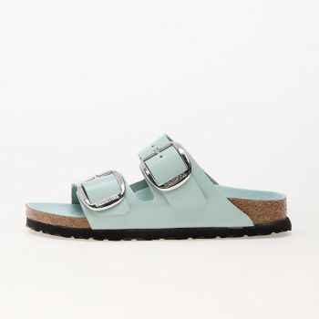 Birkenstock Arizona Big Buckle Natural Leather Patent High-Shine Surf Green ieftina