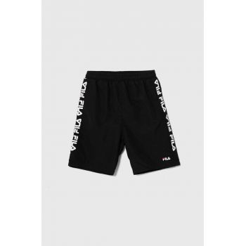 Fila pantaloni scurti copii SPAY culoarea negru, talie reglabila de firma originali