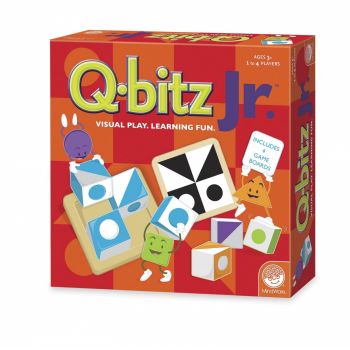 Joc de logica Q-bitz Jr., joc educativ cu piese din lemn, MindWare, +3 ani