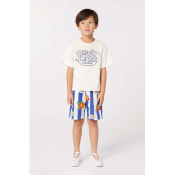 Kenzo Kids tricou de bumbac pentru copii culoarea bej, cu imprimeu