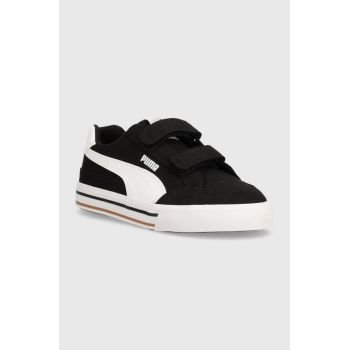 Puma tenisi copii Court Classic Vulc FS V PS culoarea negru de firma originali