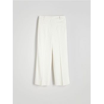 Reserved - Pantaloni la dungă - alb