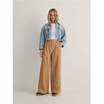 Reserved - Pantaloni wide leg - bej