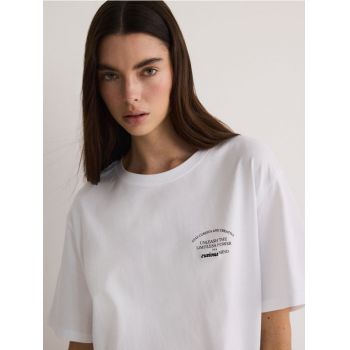 Reserved - Tricou cu imprimeu - alb de firma original