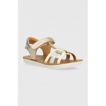Shoo Pom sandale din piele pentru copii GOA 4EVER culoarea verde ieftine