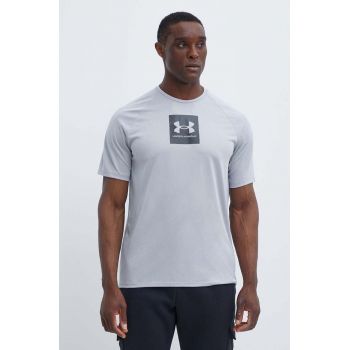 Under Armour tricou de antrenament culoarea negru, cu imprimeu, 1380785