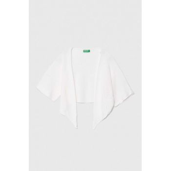 United Colors of Benetton cardigan copii culoarea alb