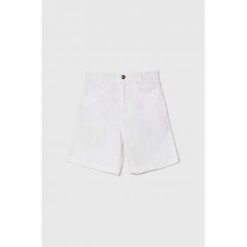 United Colors of Benetton pantaloni scurți din bumbac pentru copii culoarea alb, talie reglabila de firma originali