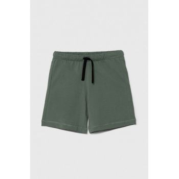 United Colors of Benetton pantaloni scurți din bumbac pentru copii culoarea gri, talie reglabila de firma originali