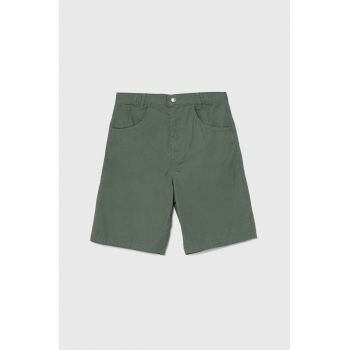 United Colors of Benetton pantaloni scurți din bumbac pentru copii culoarea verde, talie reglabila de firma originali