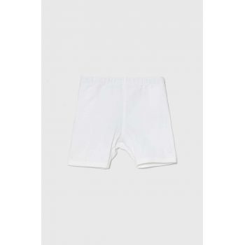 United Colors of Benetton pantaloni scurti copii culoarea alb, neted de firma originali