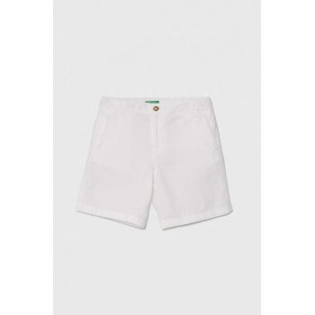 United Colors of Benetton pantaloni scurti copii culoarea alb de firma originali