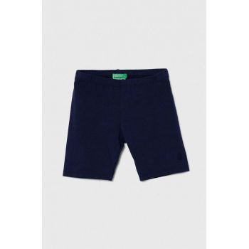 United Colors of Benetton pantaloni scurti copii culoarea albastru marin, neted de firma originali
