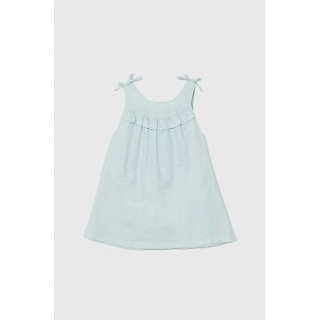 United Colors of Benetton rochie din in pentru copii mini, evazati ieftina