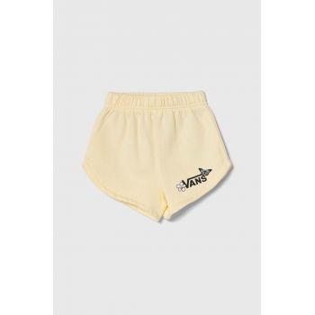 Vans pantaloni scurti copii FLUTTER FLY SHORT culoarea galben, cu imprimeu