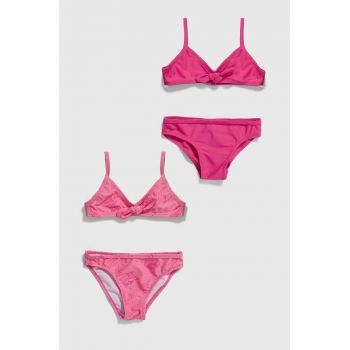 zippy costum de baie pentru copii din două piese 2-pack culoarea roz