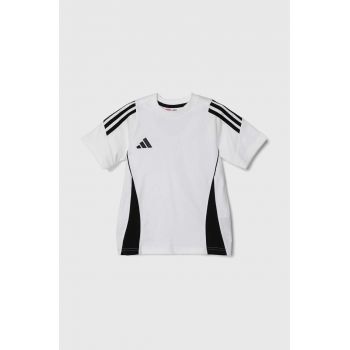 adidas Performance tricou de bumbac pentru copii TIRO24 SWTEEY culoarea alb, cu imprimeu