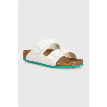 Birkenstock slapi copii Arizona Kids BF Desert culoarea alb