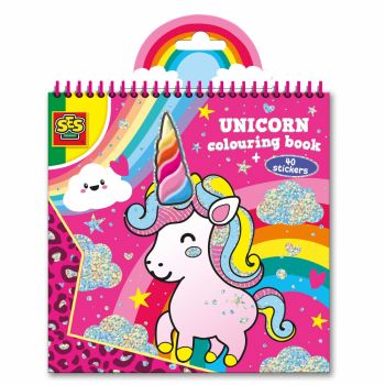 Carte de colorat Unicorn cu stickere stralucitoare,3-5 ani