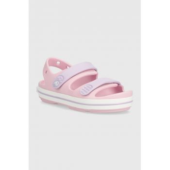 Crocs sandale copii CROCBAND CRUISER culoarea roz ieftine