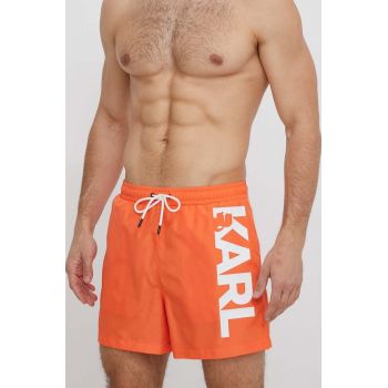 Karl Lagerfeld pantaloni scurti de baie culoarea portocaliu de firma original