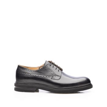 Pantofi casual bărbați din piele naturală, Leofex - 930-3 Negru Box de firma original