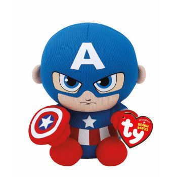 Plus Ty 15Cm Beanie Babies Marvel Captain America
