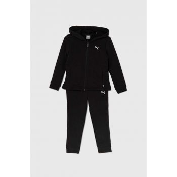 Puma trening copii Hooded Sweat Suit TR cl G culoarea negru