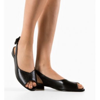 Sandale cu toc Wojc Negre ieftine la reducere de firma originale