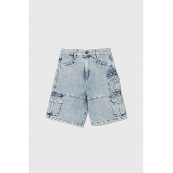 Sisley pantaloni scurti din denim pentru copii talie reglabila