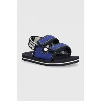 UGG sandale copii LENNON SLINGBACK culoarea albastru marin ieftine