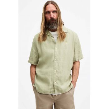 AllSaints camasa AUDLEY SS SHIRT barbati, culoarea verde, relaxed, M016SA de firma originala