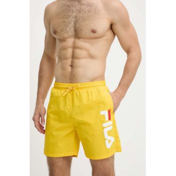 Fila pantaloni scurti de baie Swasiland culoarea galben, FAM0690 de firma original