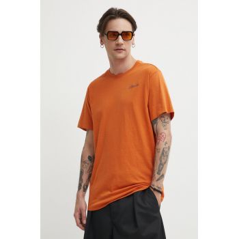 G-Star Raw tricou din bumbac barbati, culoarea portocaliu, cu imprimeu G-Star Raw tricou din bumbac barbati, culoarea portocaliu, cu imprimeu