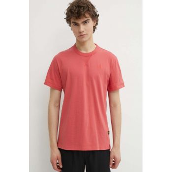 G-Star Raw tricou din bumbac barbati, culoarea rosu, neted