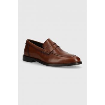 Gant pantofi de piele Lozham barbati, culoarea maro, 28671511.G45