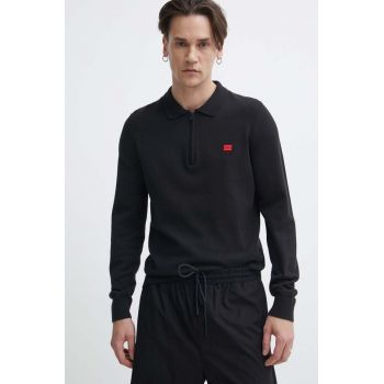 HUGO pulover de bumbac culoarea negru, light, 50510394 de firma original